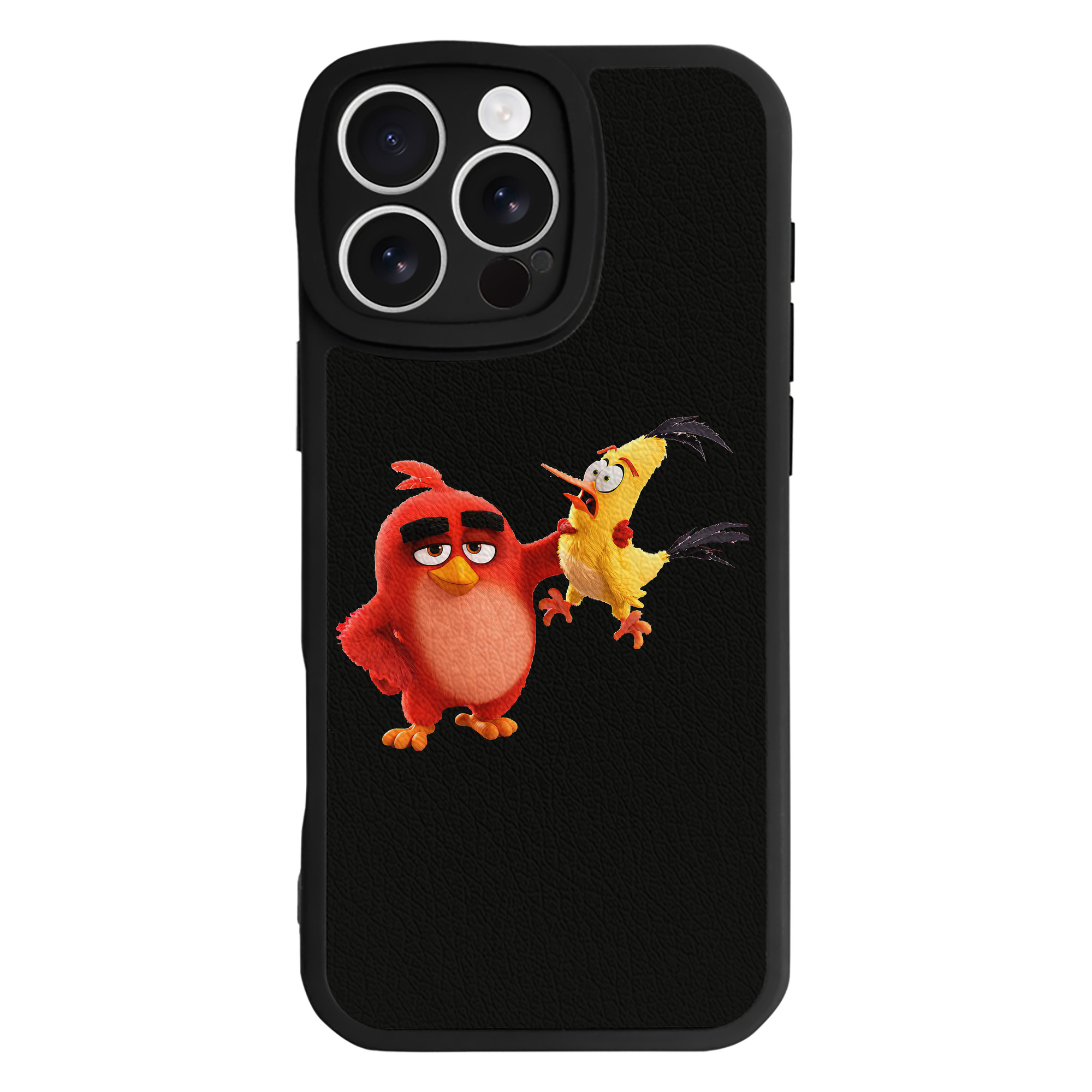 （画像用） Angry Birds アングリーバード 【iPhone 16シリーズ対応】シリコンスマホケース（レザー調） 材質：シリコン